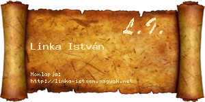 Linka István névjegykártya
